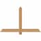 Ekena Millwork Eugene Smooth Timber Gable Bracket, Western Red Cedar, 48"W x 30"H x 3 1/2"D x 3 1/2"F, 15/12 Pitch GBW048X30X0404EUG00SWR - alternate 1
